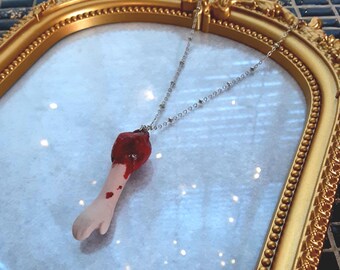Severed Bloody Arm Necklace