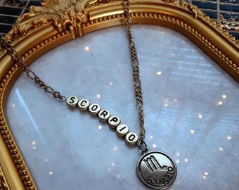 Scorpio Astrology Mixed Metals Necklace