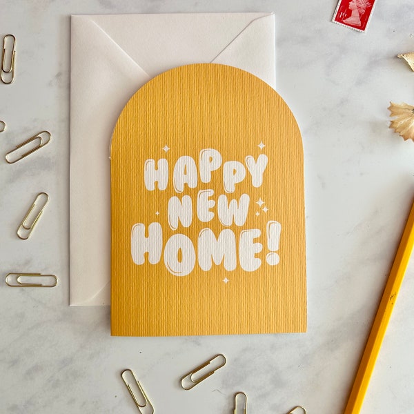 Happy New Home Greetings Card, New Pad Card, New Crib Card, House Warming Card, Card for Friend, Home Sweet Home, First Home, New Adventure