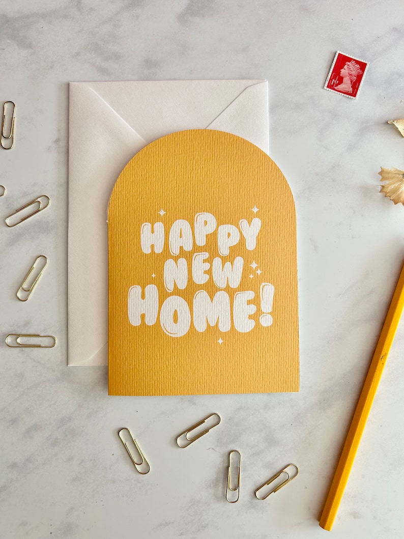 Happy New Home Greetings Card, New Pad Card, New Crib Card, House Warming Card, Card for Friend, Home Sweet Home, First Home, New Adventure image 1