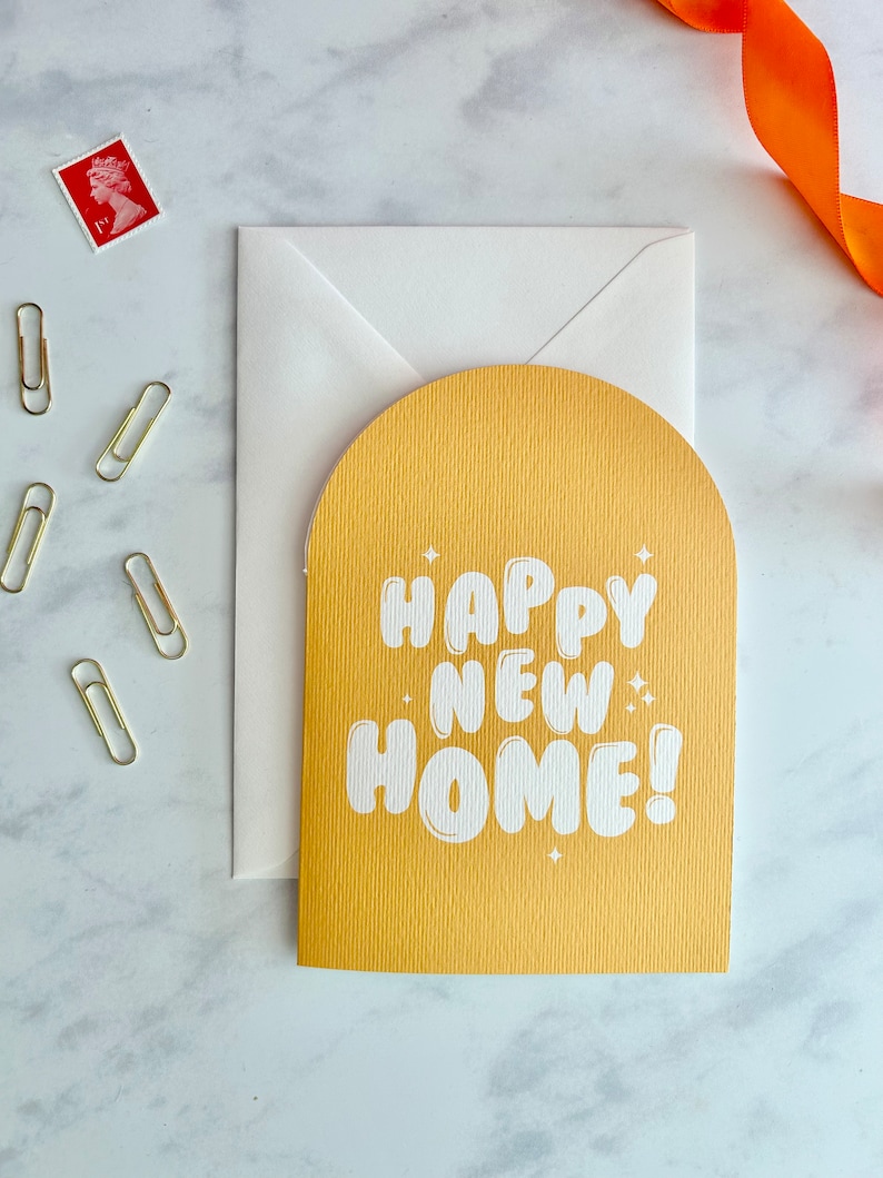 Happy New Home Greetings Card, New Pad Card, New Crib Card, House Warming Card, Card for Friend, Home Sweet Home, First Home, New Adventure image 2