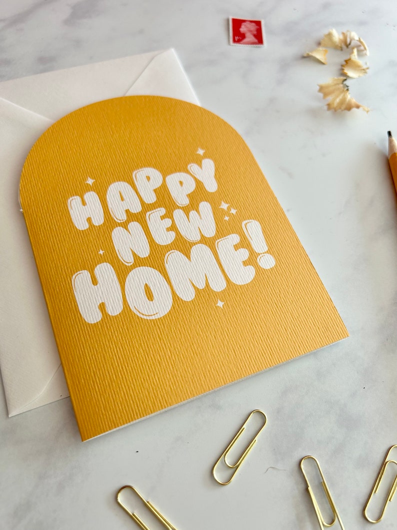 Happy New Home Greetings Card, New Pad Card, New Crib Card, House Warming Card, Card for Friend, Home Sweet Home, First Home, New Adventure image 3