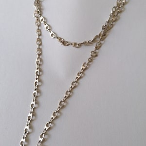 Sterling silver necklace 80cm long