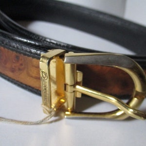 Belt for Man in briar root and leather