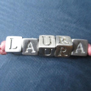 Modular cubical single letters in silver 925