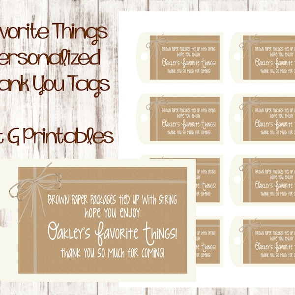 A Few of My Favorite Things Printable - Etsy