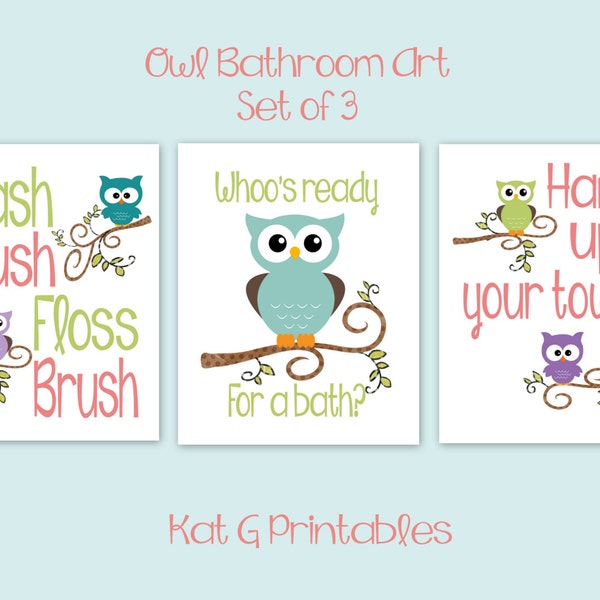 Owl Bathroom Etsy
