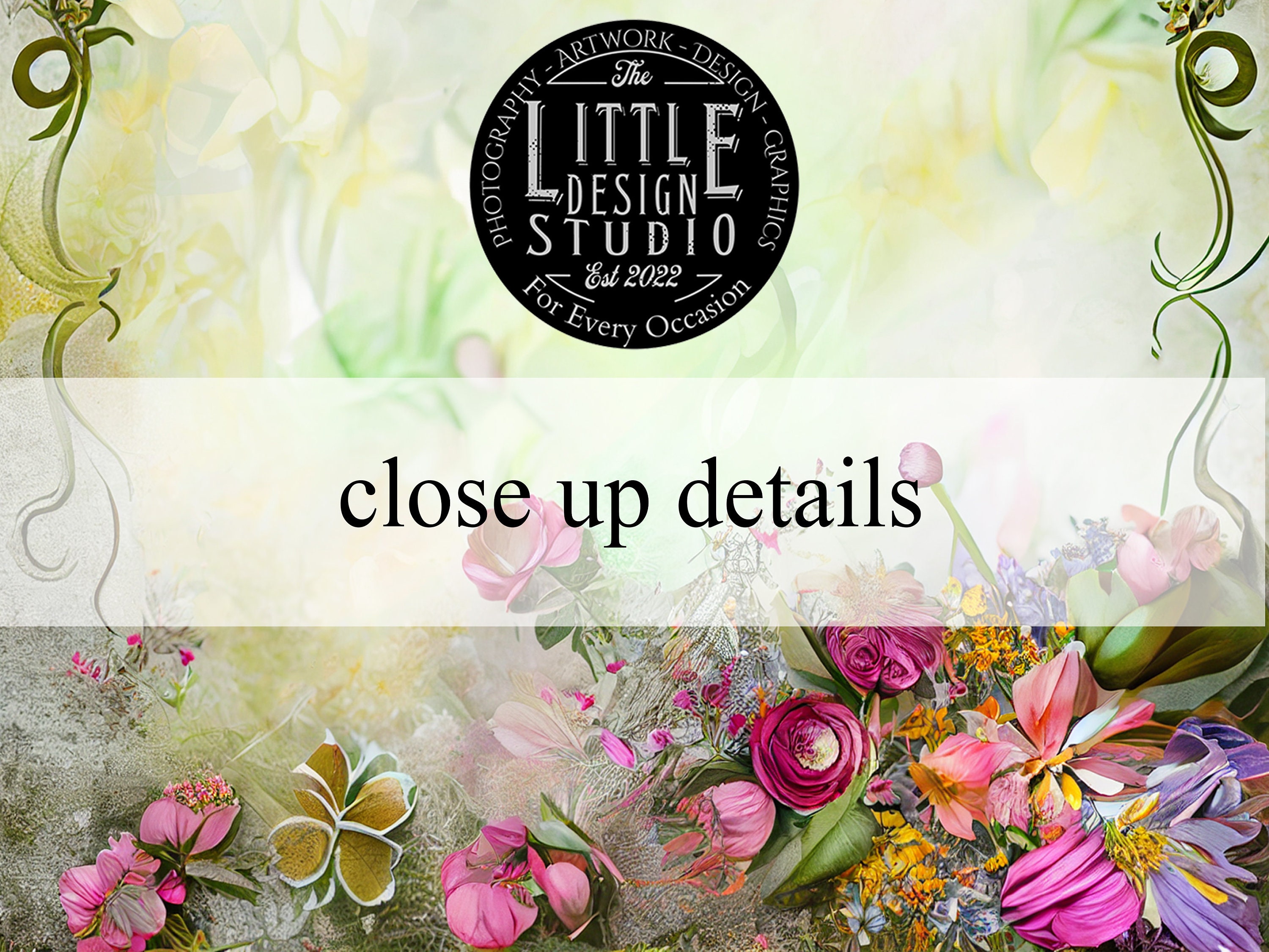 Floral Border Backdrop Overlays, 16 Digital Floral Overlays, Children ...