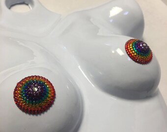 Nipple Pasties 2pcs Roxy Rainbow