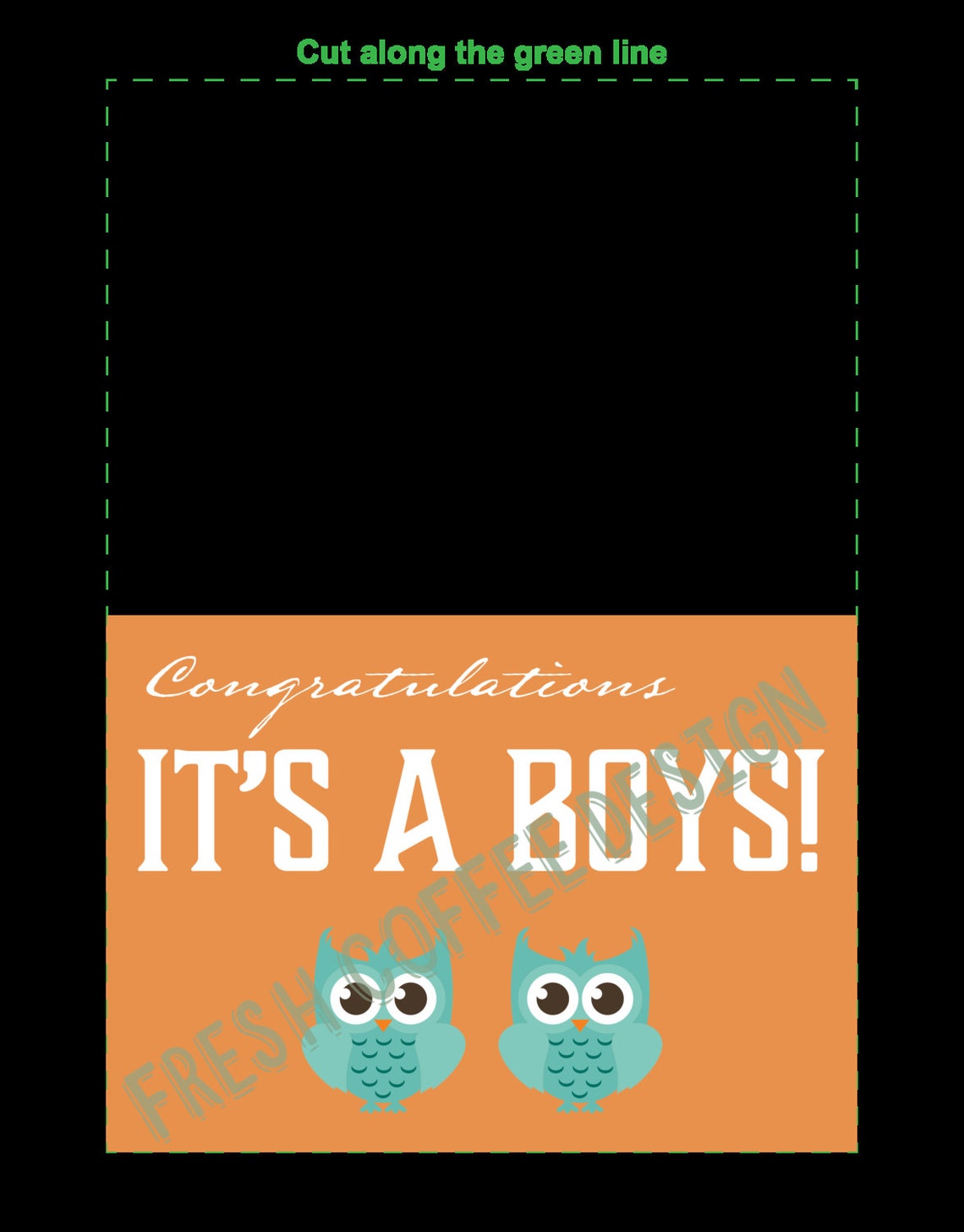 Congratulations Twin Boys Baby Shower Card It's A Boys Etsy Canada
