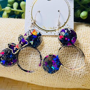 Kolczyki z żywicy Queen Ursula: Kolczyki inspirowane Myszką Miki. Headband Ears