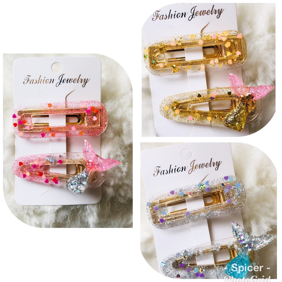 7 Stück Meerjungfrau Haarspangen Set – Glitzer Seestern Muscheln Haarschmuck Für Frauen & Mädchen