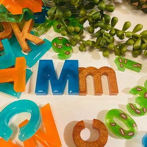 Alphabet And Numbers Set.Modern Magnets. Sports Fans. Football Super Bowl.Capital And Lowercase.Gift Idea.Learning. School.Blue,Orange,Green