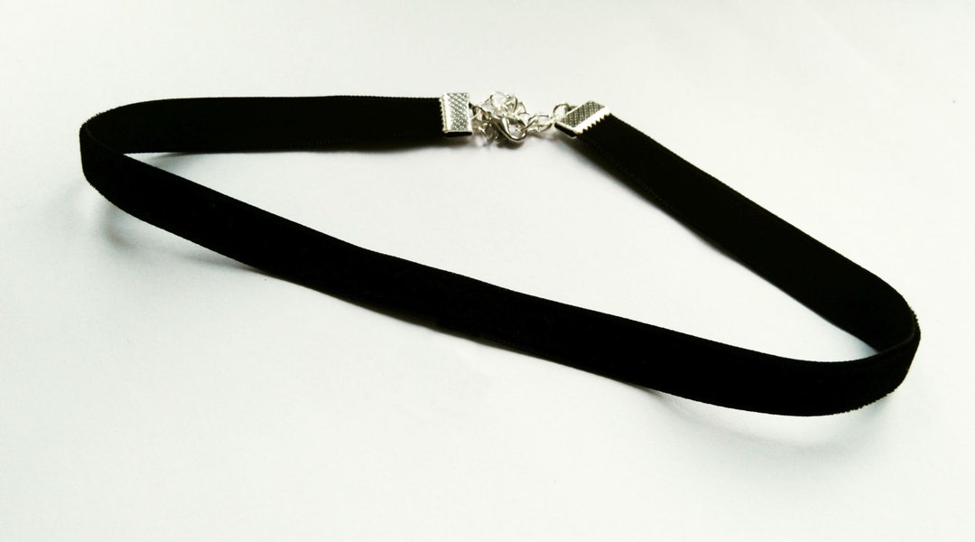 Black Velvet Choker, Black Choker, 90s Choker, Black Choker Necklace ...