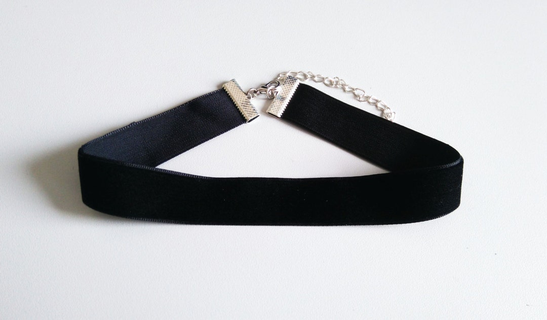 Thick Black Velvet Choker, Wide Black Choker, Black Choker Necklace, 2 Cm, 3/4 Inch Choker, Wide Velvet Ribbon - Etsy Denmark