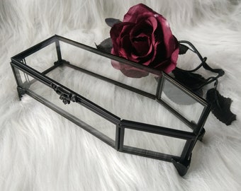Coffin Jewelry Box, Gothic Jewelry Box, Glass Box