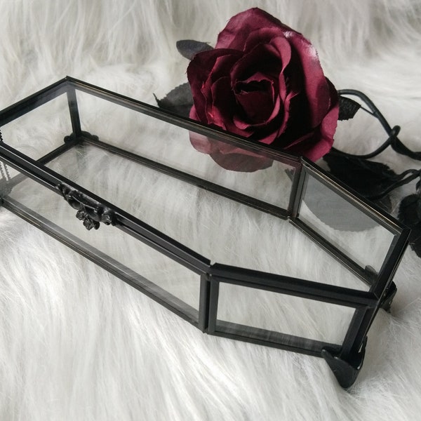 Coffin Jewelry Box, Gothic Jewelry Box, Glass Box