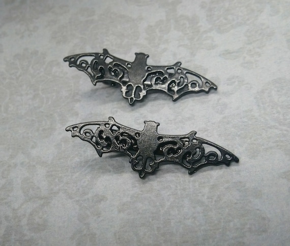 Gothic Black Bat Hair Clip Amazon.com : Gothic Black Bat Hair Clips for Women Girls  main image 2