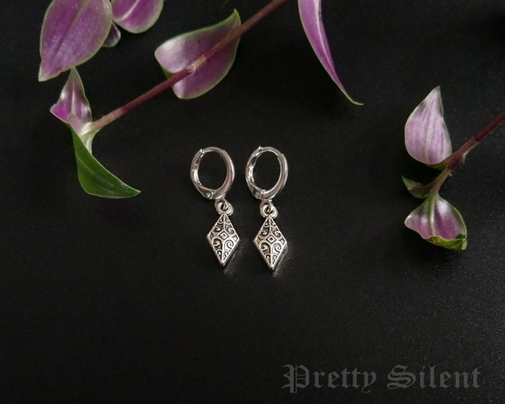Boucles D'oreilles Asymétriques "Oui Non" En Argent Plaqué - Bijoux Dépareillés Mignons Pour Femmes