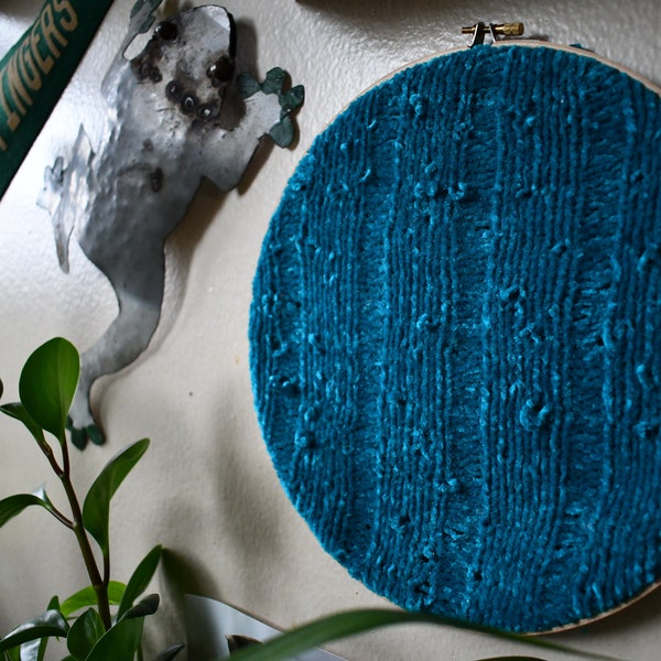 Knitted Wall Hanging | Home Decor | Wall Hanging | Knit Decor | Wall Art | Nursery Art | Teal