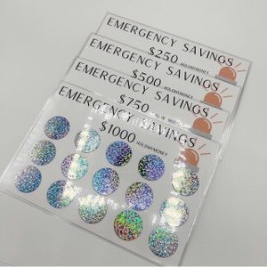 Emergency Fund Savings Challenge, 250 500 750 1000, Scratch Off Savings Challenge, Cash Budgeting, Bugdet