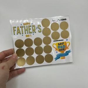 Father’s Day Holiday Scratch Off Savings Challenge, Cash Budgeting, Cash stuffing, Cash Envelopes