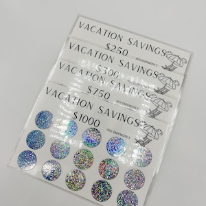 Vacation Savings Challenge, 250 500 750 1000, Scratch Off Savings Challenge, Cash Budgeting, Bugdet, minimalist