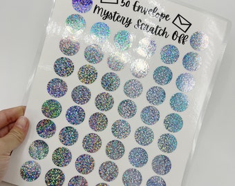 50 Envelope Mystery Scratch Off Savings Challenge, Cash Stuffing, Budgeting, Cash Envelopes