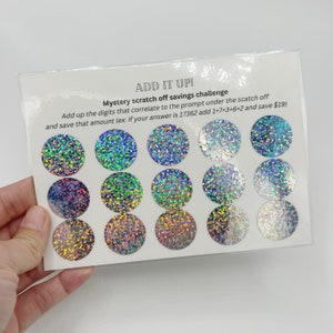 Add It Up Savings Challenge, Scratch Off Challenge, Cash Budgeting, Cash Envelope, Mystery Savings