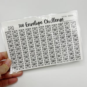 Reusable 100 Envelope Savings Challenge, Cash Stuffing, Cash Envelopes, budgeting