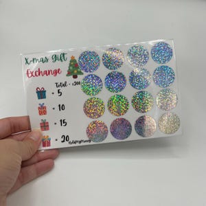 X-mas Gift Exchange Christmas Scratch Off Savings Challenge, Cash Budgeting, Cash Stuffing, Cash Envelopes