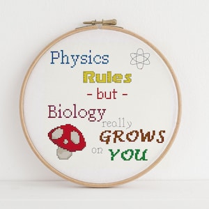 Physik und Biologie Wissenschaft Kreuzstichmuster