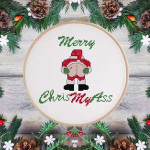 Merry ChrisMyAss Subversive Cross Stitch Pattern