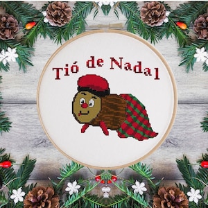 Tio de Nadal Cross Stitch Pattern