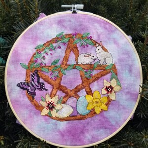 Ostara Pentacle Cross Stitch Pattern - Etsy