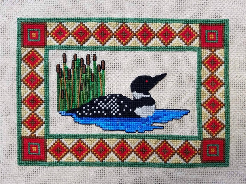 Loon Rustic Cross Stitch Pattern Etsy Denmark