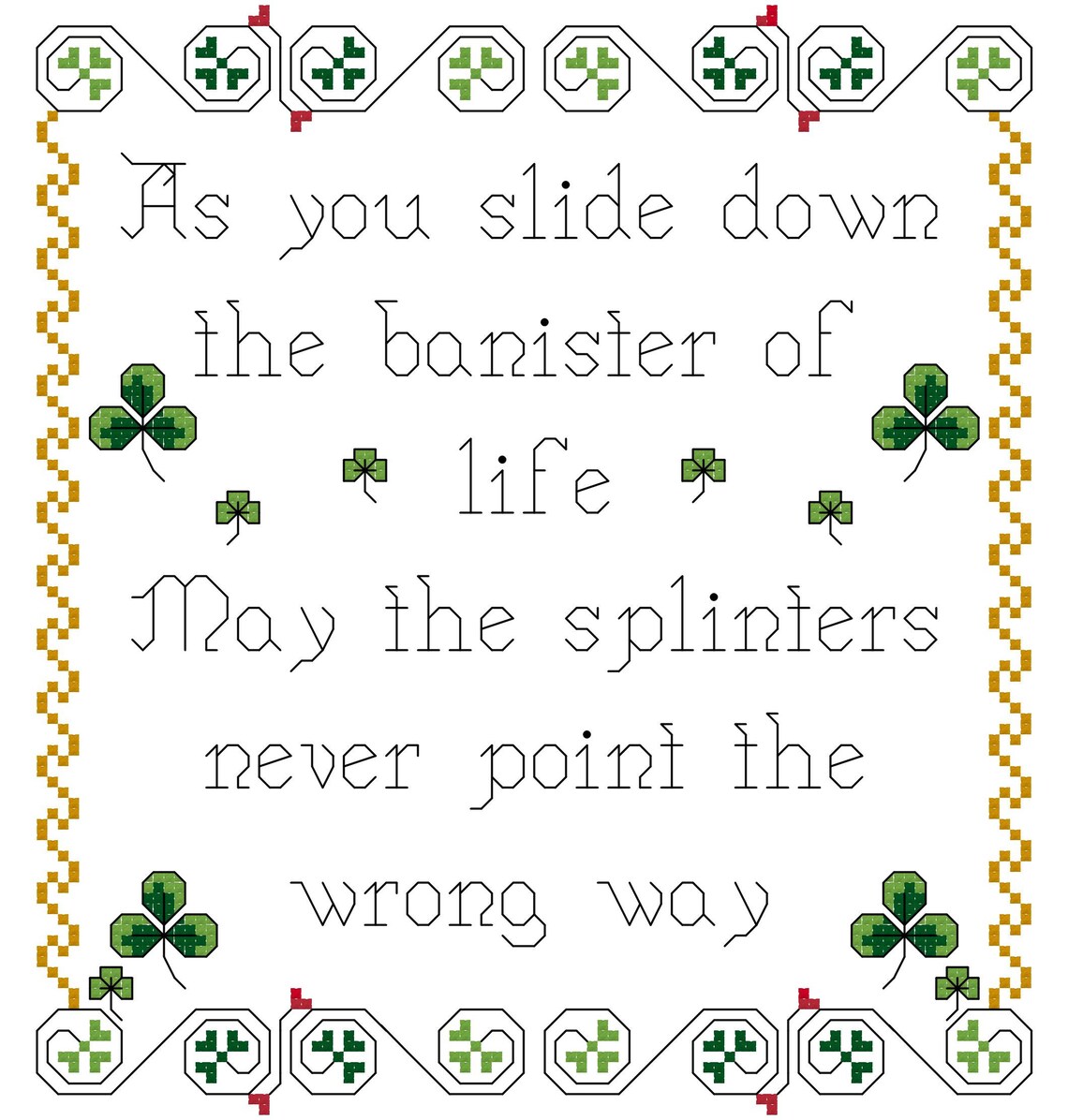 Banister of Life Irish Blessing Cross Stitch Pattern Etsy Nederland