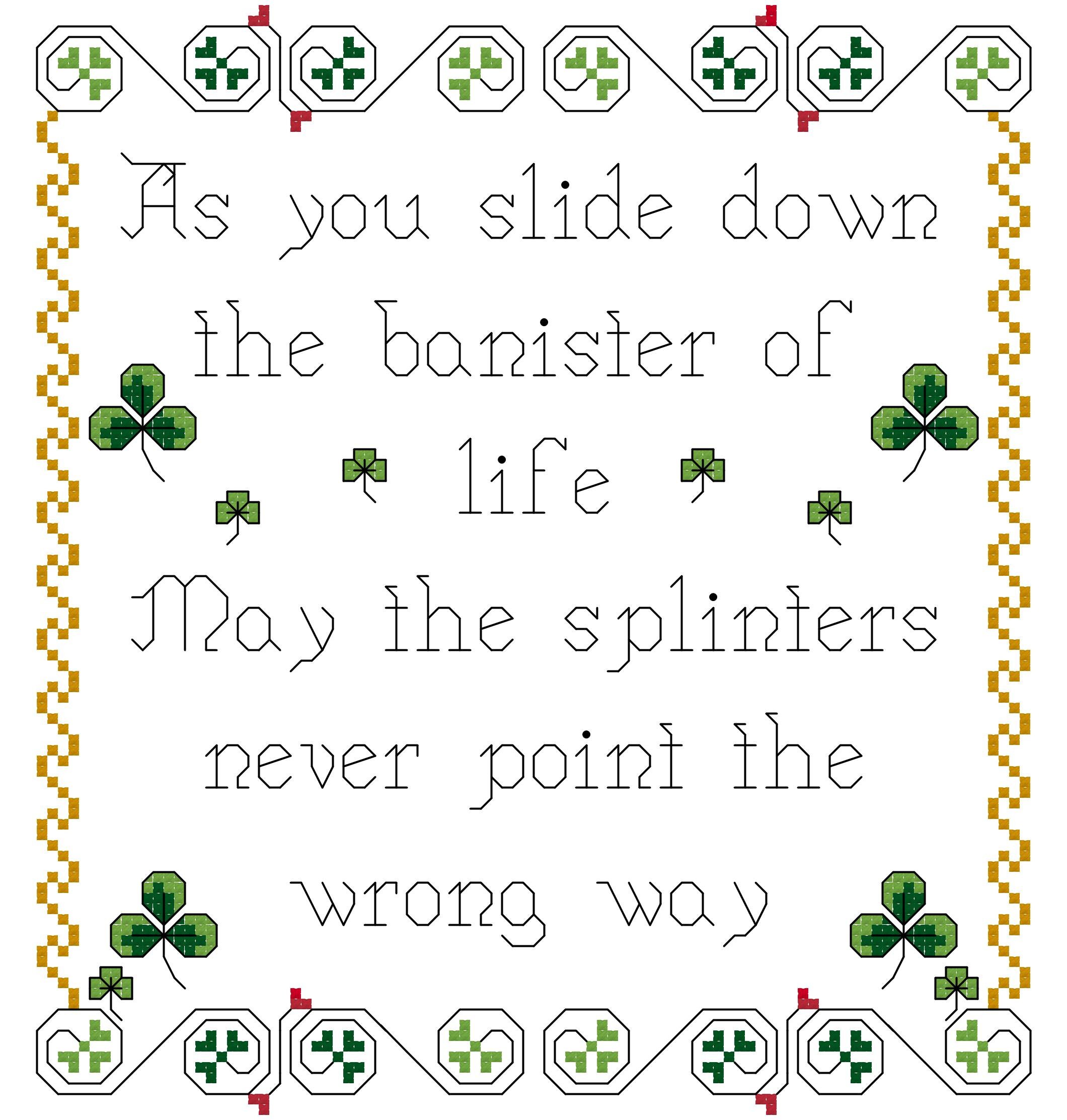 Banister of Life Irish Blessing Cross Stitch Pattern Etsy Nederland