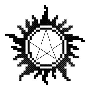 Small Anti Possession Symbol Supernatural Cross Stitch Pattern