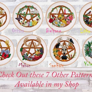Ostara Pentacle Cross Stitch Pattern - Etsy