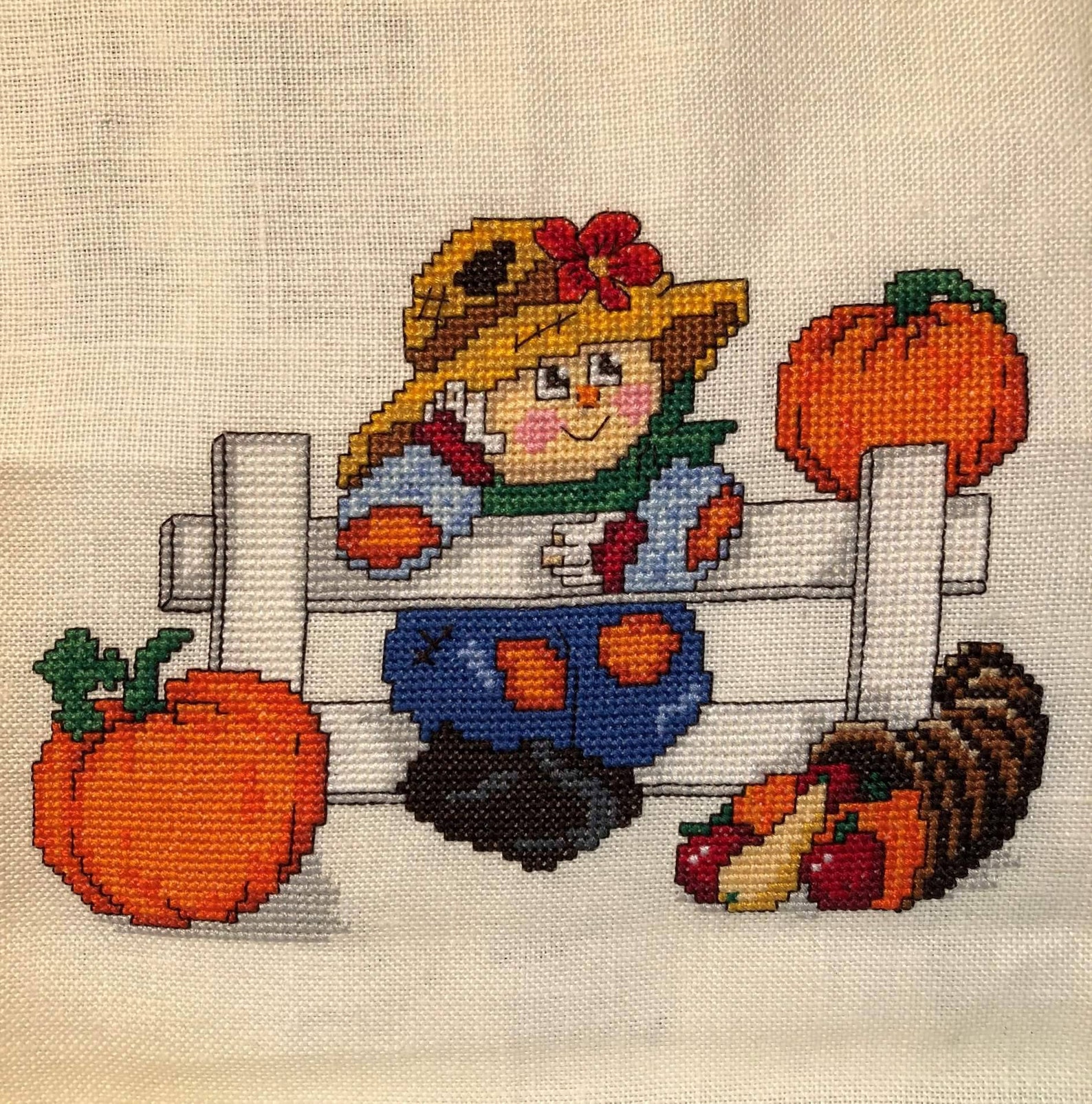 Cute Scarecrow Cross Stitch Pattern Etsy