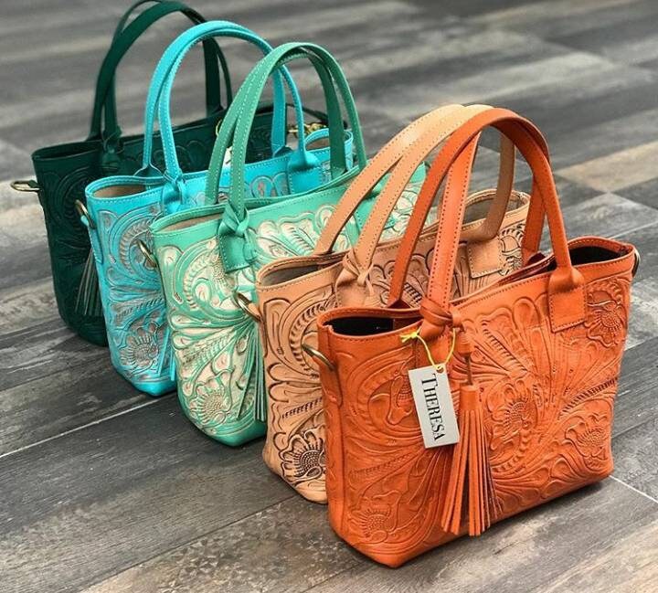 Hand Tooled Bag/leather Crossbody Bag/camel Colored Etsy