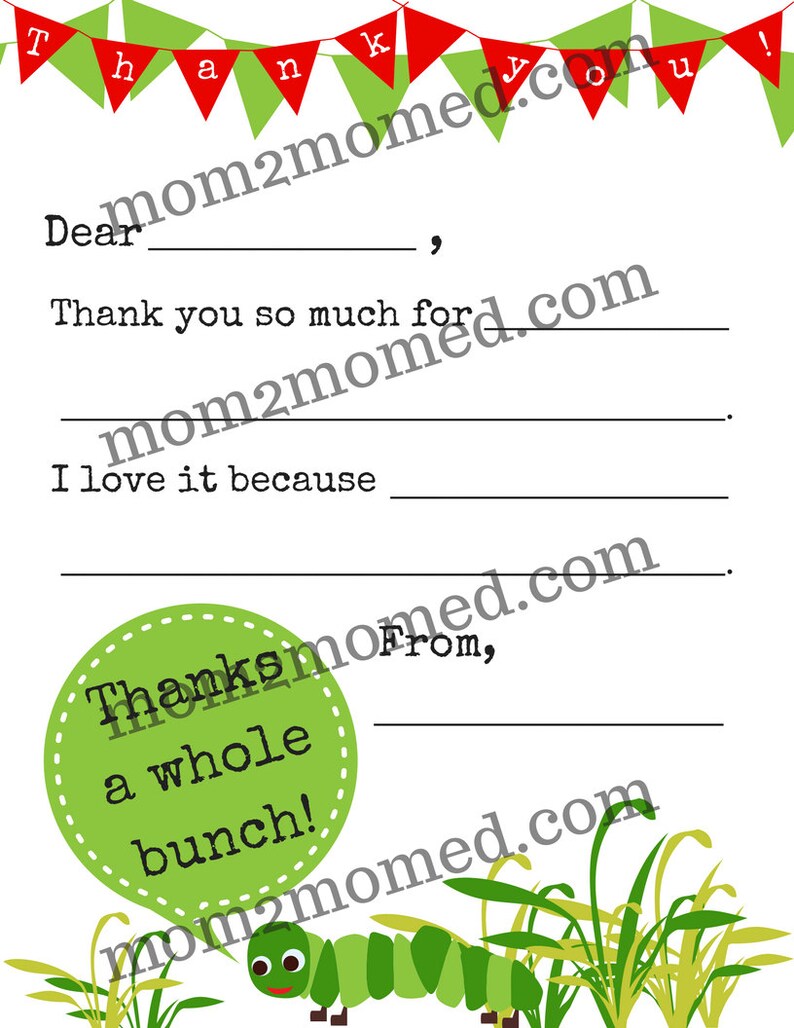 Thank You Note Set of 3 Printable Stationery Sheets for - Etsy