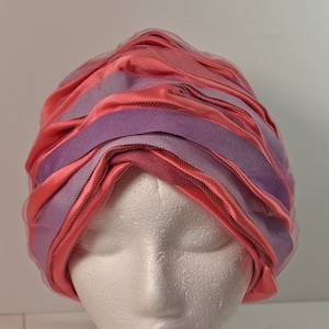 Vintage Christian Dior Purple Pink Rhinestones Turban Hat Christian Dior Chapeaux-True Vintage Midcentury purple pink  main image 2