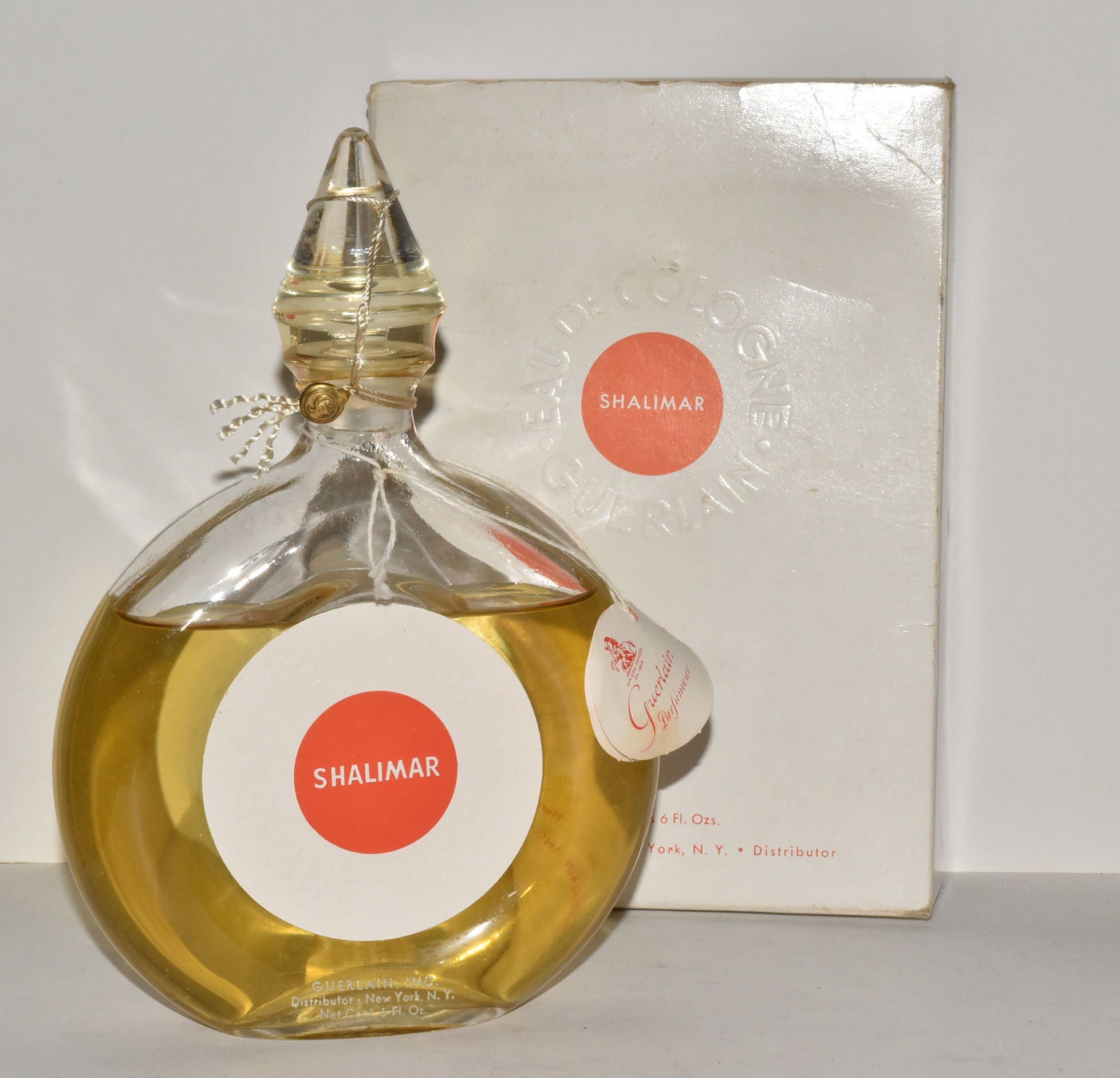 Vintage Guerlain Shalimar Eau De Cologne 6 Fl Oz 177 Ml Box Etsy