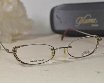 Plume Paris Spring Hinge Eyeglasses Brown 54D 17/135 Frames