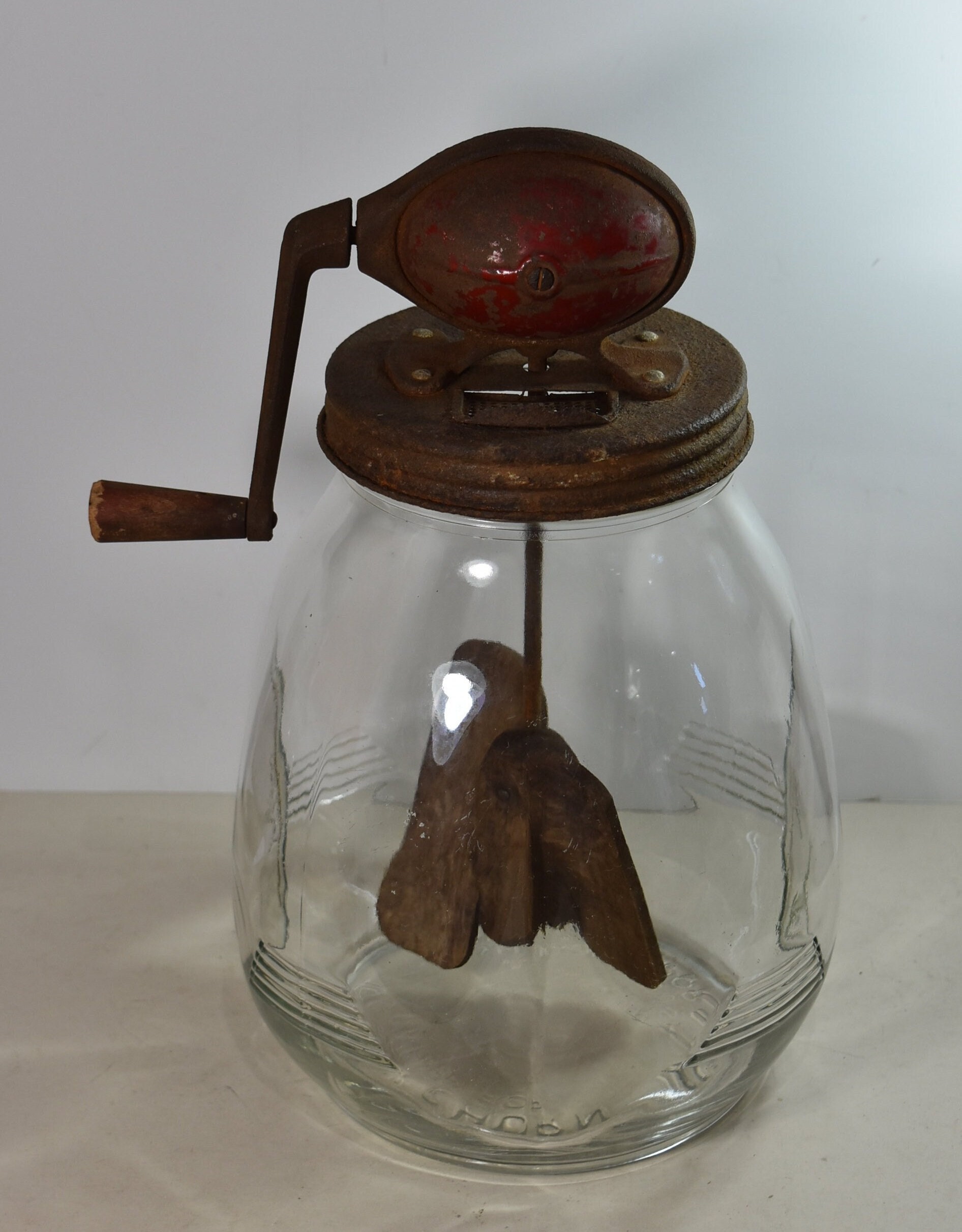 Vintage Antique Dazey 8 Qt. Butter Churn Glass Metal country