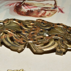 Vintage Marcasite Belt Buckle Ornate Antique Accessory image 4