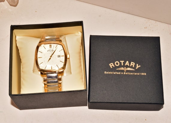 Mens Swiss Rotary GB02522/03 Wrist Watch NIB w/ T… - image 1