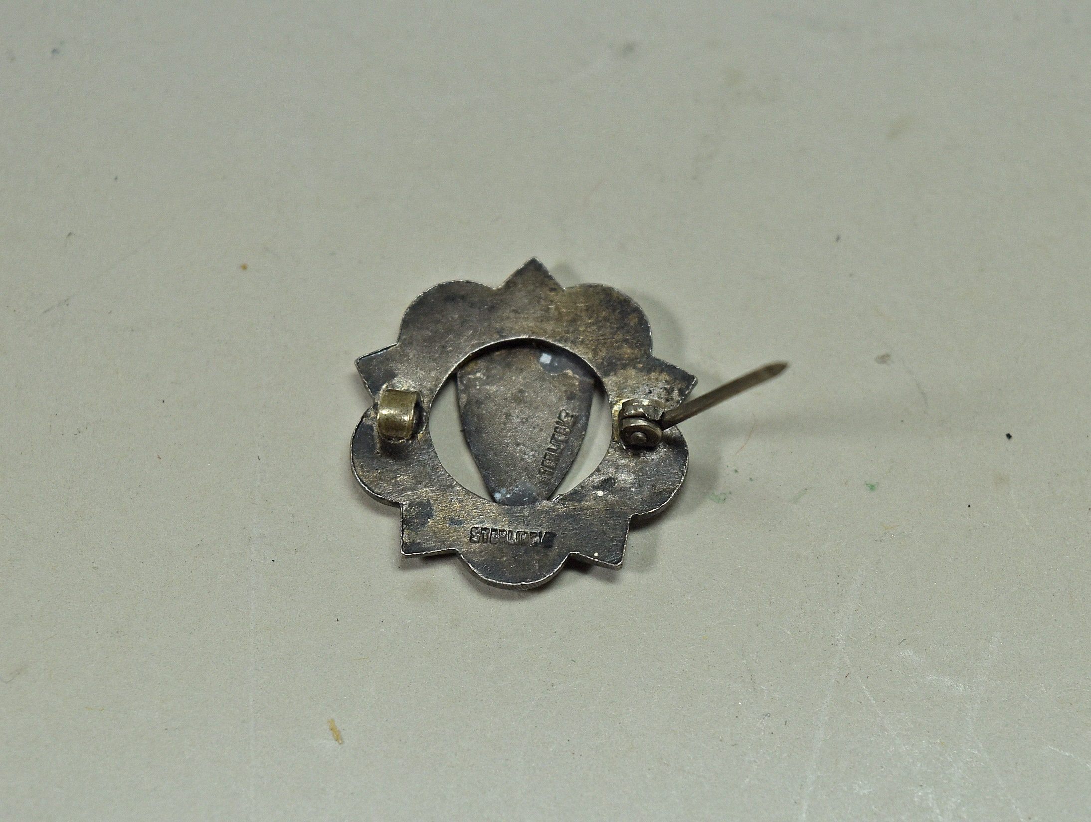 Vintage and or Antique Sterling Silver Enameled Cross Star Coat of 